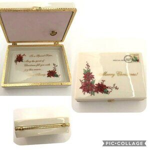 Heirloom Ceramics Christmas Musical box Vintage 2005 Music Box